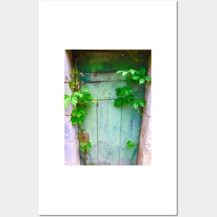 A Mysterious Green Door In France Posters and Art